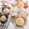 imageKatbite Tulip Cupcake Liners Holders 200PCS Muffin Baking Cups Cupcake Wrapper for Party Wedding Birthday ChristmasBrown