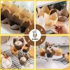 imageKatbite Tulip Cupcake Liners Holders 200PCS Muffin Baking Cups Cupcake Wrapper for Party Wedding Birthday ChristmasBrown
