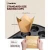imageKatbite Tulip Cupcake Liners Holders 200PCS Muffin Baking Cups Cupcake Wrapper for Party Wedding Birthday ChristmasBrown