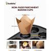 imageKatbite Tulip Cupcake Liners Holders 200PCS Muffin Baking Cups Cupcake Wrapper for Party Wedding Birthday ChristmasBrownWhiteCoffee