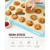 imageSilicone Baking Mat Katbite Large Baking Mat Set of 32 Half Sheets Mats 11 58quot x 16 12quot  1 Quarter Baking Sheets Reusable ampamp Nonstick Bakeware Mats for Cookies Macarons Bread and PastryLight Blue