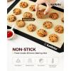 imageSilicone Baking Mat Katbite Large Baking Mat Set of 32 Half Sheets Mats 11 58quot x 16 12quot  1 Quarter Baking Sheets Reusable ampamp Nonstick Bakeware Mats for Cookies Macarons Bread and PastryBlack