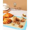 imageSilicone Baking Mat Katbite Large Baking Mat Set of 32 Half Sheets Mats 11 58quot x 16 12quot  1 Quarter Baking Sheets Reusable ampamp Nonstick Bakeware Mats for Cookies Macarons Bread and PastryLight Blue