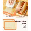 imageSilicone Baking Mat Katbite Large Baking Mat Set of 32 Half Sheets Mats 11 58quot x 16 12quot  1 Quarter Baking Sheets Reusable ampamp Nonstick Bakeware Mats for Cookies Macarons Bread and PastryOrange