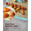 imageSilicone Baking Mat Katbite Large Baking Mat Set of 32 Half Sheets Mats 11 58quot x 16 12quot  1 Quarter Baking Sheets Reusable ampamp Nonstick Bakeware Mats for Cookies Macarons Bread and PastryLight Blue