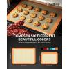 imageSilicone Baking Mat Katbite Large Baking Mat Set of 32 Half Sheets Mats 11 58quot x 16 12quot  1 Quarter Baking Sheets Reusable ampamp Nonstick Bakeware Mats for Cookies Macarons Bread and PastryOrange