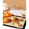 imageSilicone Baking Mat Katbite Large Baking Mat Set of 32 Half Sheets Mats 11 58quot x 16 12quot  1 Quarter Baking Sheets Reusable ampamp Nonstick Bakeware Mats for Cookies Macarons Bread and PastryBlack