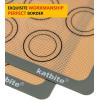 imageSilicone Baking Mat Katbite Large Baking Mat Set of 32 Half Sheets Mats 11 58quot x 16 12quot  1 Quarter Baking Sheets Reusable ampamp Nonstick Bakeware Mats for Cookies Macarons Bread and Pastry2Pack