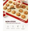 imageSilicone Baking Mat Katbite Large Baking Mat Set of 32 Half Sheets Mats 11 58quot x 16 12quot  1 Quarter Baking Sheets Reusable ampamp Nonstick Bakeware Mats for Cookies Macarons Bread and PastryRed