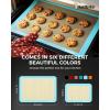 imageSilicone Baking Mat Katbite Large Baking Mat Set of 32 Half Sheets Mats 11 58quot x 16 12quot  1 Quarter Baking Sheets Reusable ampamp Nonstick Bakeware Mats for Cookies Macarons Bread and PastryLight Blue