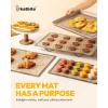 imageSilicone Baking Mat Katbite Large Baking Mat Set of 32 Half Sheets Mats 11 58quot x 16 12quot  1 Quarter Baking Sheets Reusable ampamp Nonstick Bakeware Mats for Cookies Macarons Bread and PastryGray 5 Pack