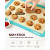 imageSilicone Baking Mat Katbite Large Baking Mat Set of 32 Half Sheets Mats 11 58quot x 16 12quot  1 Quarter Baking Sheets Reusable ampamp Nonstick Bakeware Mats for Cookies Macarons Bread and PastryDark Blue