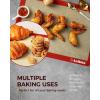 imageSilicone Baking Mat Katbite Large Baking Mat Set of 32 Half Sheets Mats 11 58quot x 16 12quot  1 Quarter Baking Sheets Reusable ampamp Nonstick Bakeware Mats for Cookies Macarons Bread and PastryRed