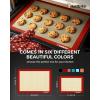 imageSilicone Baking Mat Katbite Large Baking Mat Set of 32 Half Sheets Mats 11 58quot x 16 12quot  1 Quarter Baking Sheets Reusable ampamp Nonstick Bakeware Mats for Cookies Macarons Bread and PastryRed