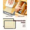 imageSilicone Baking Mat Katbite Large Baking Mat Set of 32 Half Sheets Mats 11 58quot x 16 12quot  1 Quarter Baking Sheets Reusable ampamp Nonstick Bakeware Mats for Cookies Macarons Bread and PastryGray