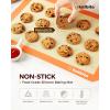 imageSilicone Baking Mat Katbite Large Baking Mat Set of 32 Half Sheets Mats 11 58quot x 16 12quot  1 Quarter Baking Sheets Reusable ampamp Nonstick Bakeware Mats for Cookies Macarons Bread and PastryOrange