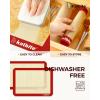 imageSilicone Baking Mat Katbite Large Baking Mat Set of 32 Half Sheets Mats 11 58quot x 16 12quot  1 Quarter Baking Sheets Reusable ampamp Nonstick Bakeware Mats for Cookies Macarons Bread and PastryRed