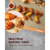 imageSilicone Baking Mat Katbite Large Baking Mat Set of 32 Half Sheets Mats 11 58quot x 16 12quot  1 Quarter Baking Sheets Reusable ampamp Nonstick Bakeware Mats for Cookies Macarons Bread and PastryOrange