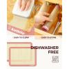 imageSilicone Baking Mat Katbite Large Baking Mat Set of 32 Half Sheets Mats 11 58quot x 16 12quot  1 Quarter Baking Sheets Reusable ampamp Nonstick Bakeware Mats for Cookies Macarons Bread and PastryPink