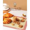 imageSilicone Baking Mat Katbite Large Baking Mat Set of 32 Half Sheets Mats 11 58quot x 16 12quot  1 Quarter Baking Sheets Reusable ampamp Nonstick Bakeware Mats for Cookies Macarons Bread and PastryPink