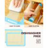 imageSilicone Baking Mat Katbite Large Baking Mat Set of 32 Half Sheets Mats 11 58quot x 16 12quot  1 Quarter Baking Sheets Reusable ampamp Nonstick Bakeware Mats for Cookies Macarons Bread and PastryLight Blue