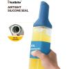 imagekatbite 16oz Glass Olive Oil Dispenser Bottle for Kitchen Cooking  Leakproof Kitchen Essential with Precise Pouring Spout for Salad Air Fryer BBQ NonStick Pans Easy Refill and Use BlueBlue
