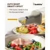 imagekatbite 16oz Glass Olive Oil Dispenser Bottle for Kitchen Cooking  Leakproof Kitchen Essential with Precise Pouring Spout for Salad Air Fryer BBQ NonStick Pans Easy Refill and Use BlueDark Grey