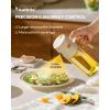 imagekatbite 2 in 1 Oil Sprayer ampamp Pour for Cooking 186 oz550ml Glass Olive Oil Dispenser Bottle OneTouch Open Lid NonDrip LeakProof Design Fine Mist05gSpray for Air Fryer Salad YellowYellow
