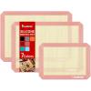 imageSilicone Baking Mat Katbite Large Baking Mat Set of 32 Half Sheets Mats 11 58quot x 16 12quot  1 Quarter Baking Sheets Reusable ampamp Nonstick Bakeware Mats for Cookies Macarons Bread and PastryPink