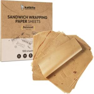 imageKatbite 100 Pcs Sandwich Wrapping Paper 12x12 inch Food Basket Liners Grease Proof ampamp Nonstick Baking Parchment PaperNEW12x12 Inch 100 Pcs