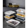 imageKatbite 100 Count 1 Lb16 Oz Aluminum Pans 5quot X 4quot Mini Aluminum Pans With Lids Disposable Aluminum Foil Pans Small Aluminum Pans With Lids  Perfect For Catering Meal Prep Baking Freezer Safe
