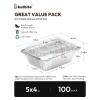 imageKatbite 100 Count 1 Lb16 Oz Aluminum Pans 5quot X 4quot Mini Aluminum Pans With Lids Disposable Aluminum Foil Pans Small Aluminum Pans With Lids  Perfect For Catering Meal Prep Baking Freezer Safe