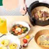 imageKatbite 120Pcs 65 Inch Air Fryer Disposable Paper Liner Unbleached Nonstick Air Fryer Parchment PaperNatural Food Grade Parchment Paper for Air Fryer