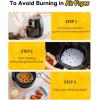 imageKatbite 200Pcs 75 In Air Fryer Liners Parchment Paper for Air Fryer Unbleached Disposable Air Fryer Liners Paper Sheets Square for Air Fryer Steaming Basket Oven BakingWhite