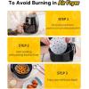 imageKatbite 200Pcs 75 In Air Fryer Liners Parchment Paper for Air Fryer Unbleached Disposable Air Fryer Liners Paper Sheets Square for Air Fryer Steaming Basket Oven BakingWhite