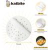 imageKatbite 200Pcs 75 In Air Fryer Liners Parchment Paper for Air Fryer Unbleached Disposable Air Fryer Liners Paper Sheets Square for Air Fryer Steaming Basket Oven BakingWhite