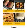 imageKatbite Air Fryer Liners Disposable  8 inch Square NonStick Airfryer Paper Liners Unbleached Parchment Paper for 5 to 8 Qt Basket Frying Baking Cooking Roasting Easy Cleanup 130pcs855Rectangle