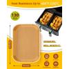 imageKatbite Air Fryer Liners Disposable  8 inch Square NonStick Airfryer Paper Liners Unbleached Parchment Paper for 5 to 8 Qt Basket Frying Baking Cooking Roasting Easy Cleanup 130pcs8655Rectangle