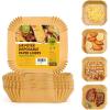 imageKatbite Air Fryer Liners Disposable  8 inch Square NonStick Airfryer Paper Liners Unbleached Parchment Paper for 5 to 8 Qt Basket Frying Baking Cooking Roasting Easy Cleanup 130pcs8Square