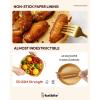 imageKatbite Air Fryer Liners Disposable  8 inch Square NonStick Airfryer Paper Liners Unbleached Parchment Paper for 5 to 8 Qt Basket Frying Baking Cooking Roasting Easy Cleanup 130pcs8RoundSiliconePaperFoil