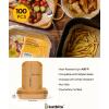 imageKatbite Air Fryer Liners Disposable  8 inch Square NonStick Airfryer Paper Liners Unbleached Parchment Paper for 5 to 8 Qt Basket Frying Baking Cooking Roasting Easy Cleanup 130pcs855Rectangle