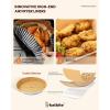 imageKatbite Air Fryer Liners Disposable  8 inch Square NonStick Airfryer Paper Liners Unbleached Parchment Paper for 5 to 8 Qt Basket Frying Baking Cooking Roasting Easy Cleanup 130pcs8RoundSiliconePaperFoil