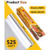 imageKatbite Aluminum Foil Heavy Duty 18 Inch Wide 25 Micron Thick Heavy Duty Foil Aluminum Roll For Catering Grilling Roasting Baking Cooking Strong Aluminum Foil Heavy Duty 18 X 500 Sqft