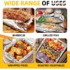 imageKatbite Non Stick Aluminum Foil Roll 12 Inch 158 SqFt Grilling Foil Wrap for Cooking Roasting BBQ Baking Catering with OneSide NonStick Coating