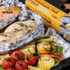 imageKatbite Non Stick Aluminum Foil Roll 12 Inch 158 SqFt Grilling Foil Wrap for Cooking Roasting BBQ Baking Catering with OneSide NonStick Coating