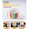 imageKatbite Parchment Cupcake Liners Standard Size 150PCS Christmas Cupcake Liners Muffin Baking Liners Heavy Duty Greaseproof Wrappers for Bakery Birthday PartyRainbow200pcs