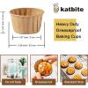 imageKatbite Parchment Cupcake Liners Standard Size 150PCS Christmas Cupcake Liners Muffin Baking Liners Heavy Duty Greaseproof Wrappers for Bakery Birthday PartyWhitebrowncoffee