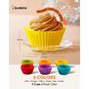 imageKatbite Silicone Cupcake Liners 24 Pack  Nonstick Silicone Muffin Liners Set Thick ampamp Heavy Duty Cupcake Molds  Perfect for Party Halloween Christmas Bakery Supplies MulticolorRainbow Color 24