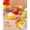 imageKatbite Silicone Cupcake Liners 24 Pack  Nonstick Silicone Muffin Liners Set Thick ampamp Heavy Duty Cupcake Molds  Perfect for Party Halloween Christmas Bakery Supplies MulticolorRainbow Color 24