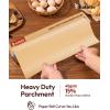 imageKatbite Unbleached Parchment Paper Roll 15in x 242ft 300 SqFt NonStick with Serrated Cutter for Baking Cooking Air FryerBrown